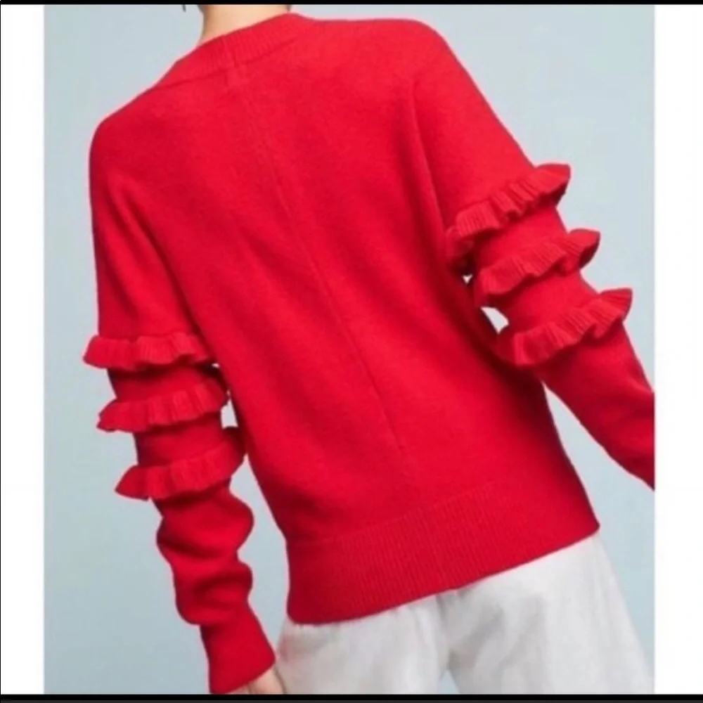 Line + Dot Anthropologie ruffle sleeve sweater - Picture 2 of 3
